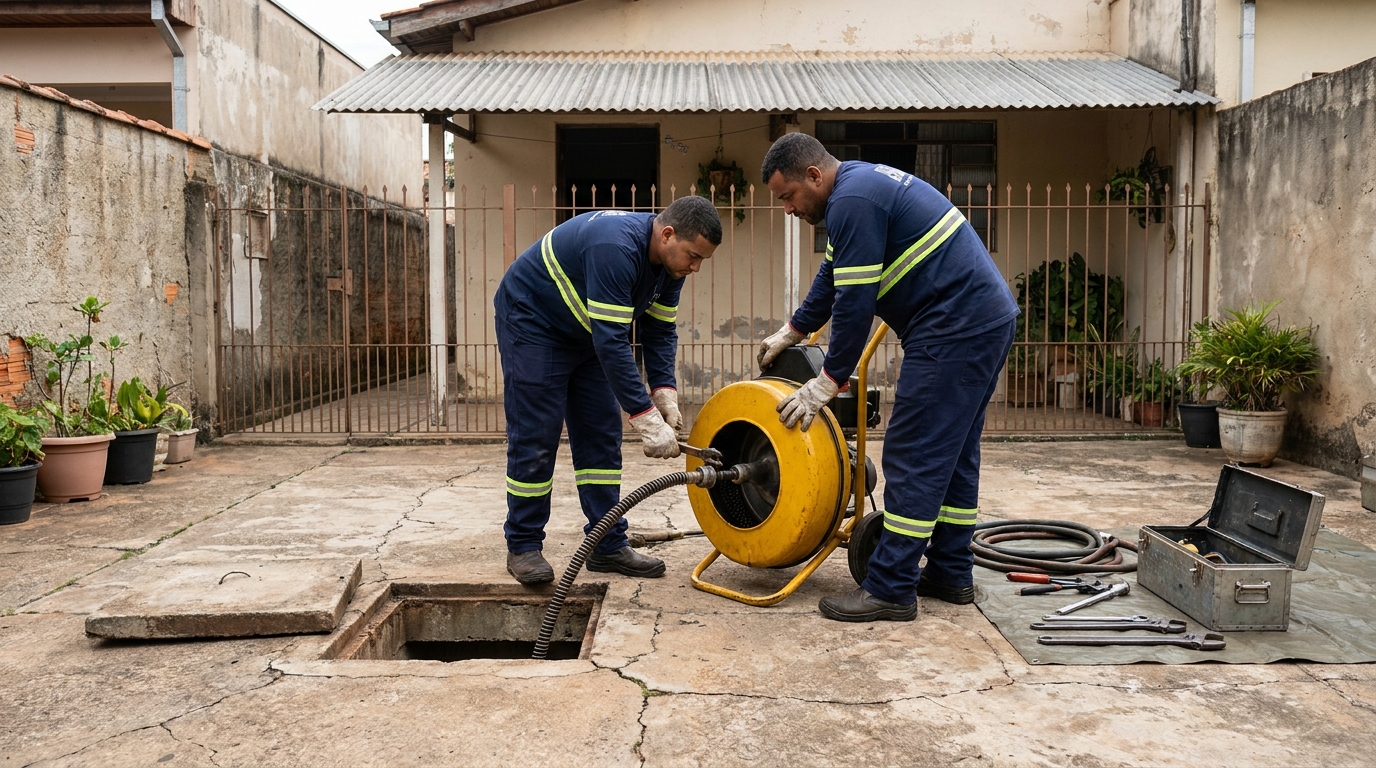 Desentupimento de esgoto em São Carlos‑SP