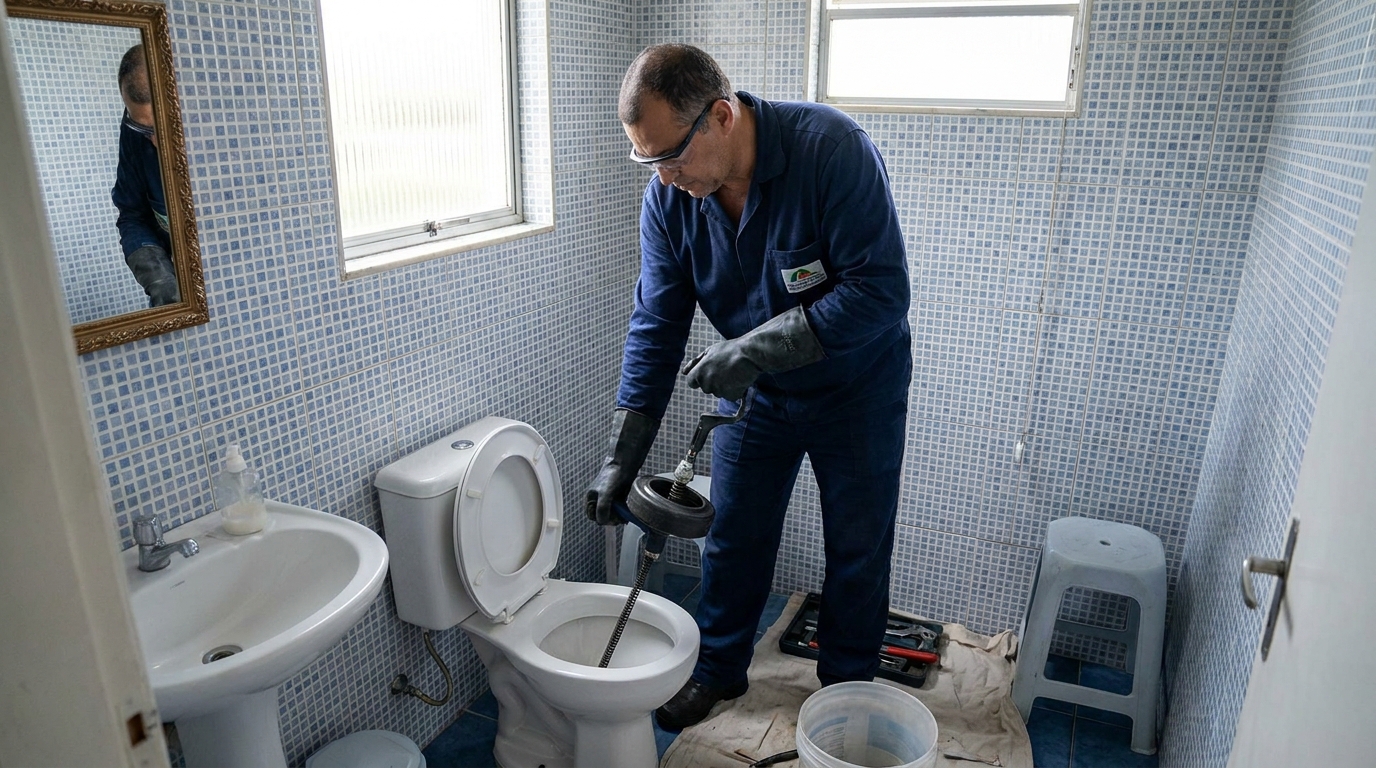 Desentupimento de vaso profissional em São Carlos‑SP